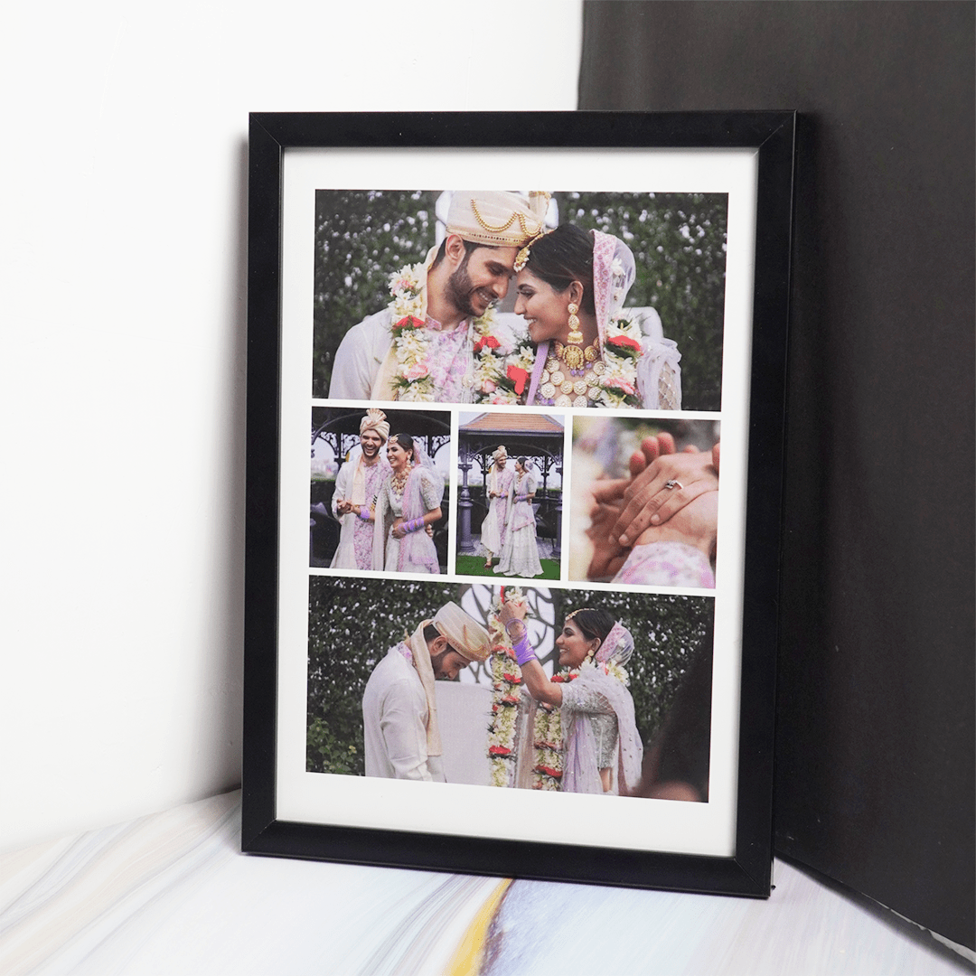 Personalized Wedding Photo Collage Frame | Custom Couple Memory Frame - Memories InsitePERSONALIZED WEDDING PHOTO FRAME